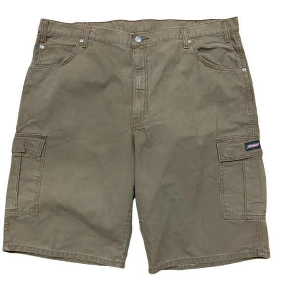 Dickies Dark Brown Cargo Vintage Canvas Shorts Men's Size 42 - Picture 1 of 6